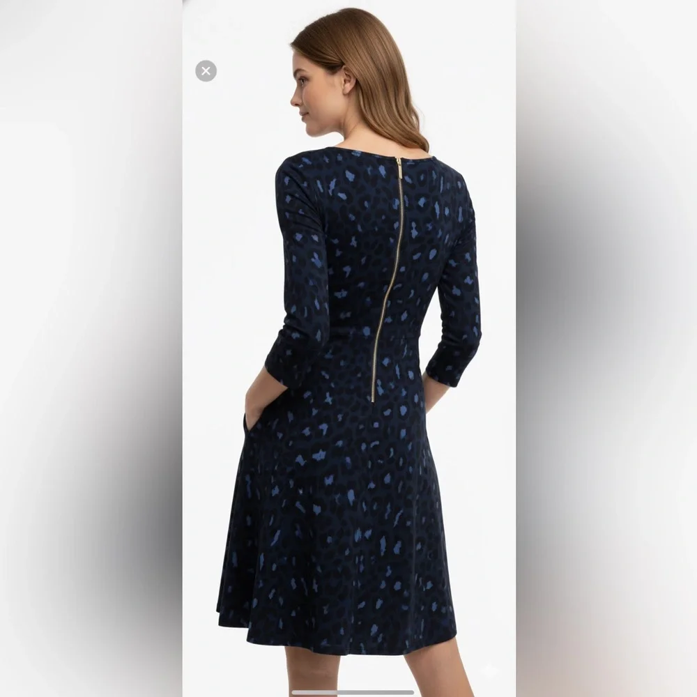 Kate Spade Broome Street Leopard Ponte Dress Size 8